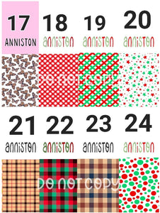 Custom name Fall & Christmas (46 options)