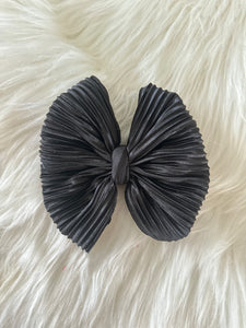 Black pleated