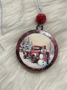 Red truck snowman (perfect Xmas)