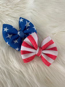 Stars & stripes pig tail set 4th of July