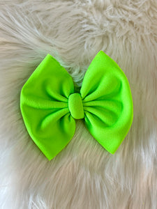 Neon lime bow